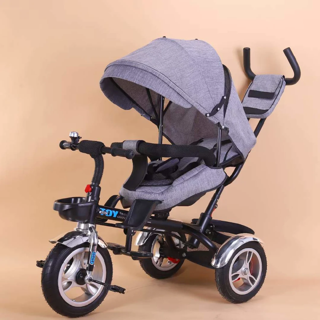 2022 Promotion Baby Tricycle 4 in 1 with Push Handle/ Baby Triciclo Kids/ Kid Tricycle Bicycle Latest Model Children Baby Tricycle