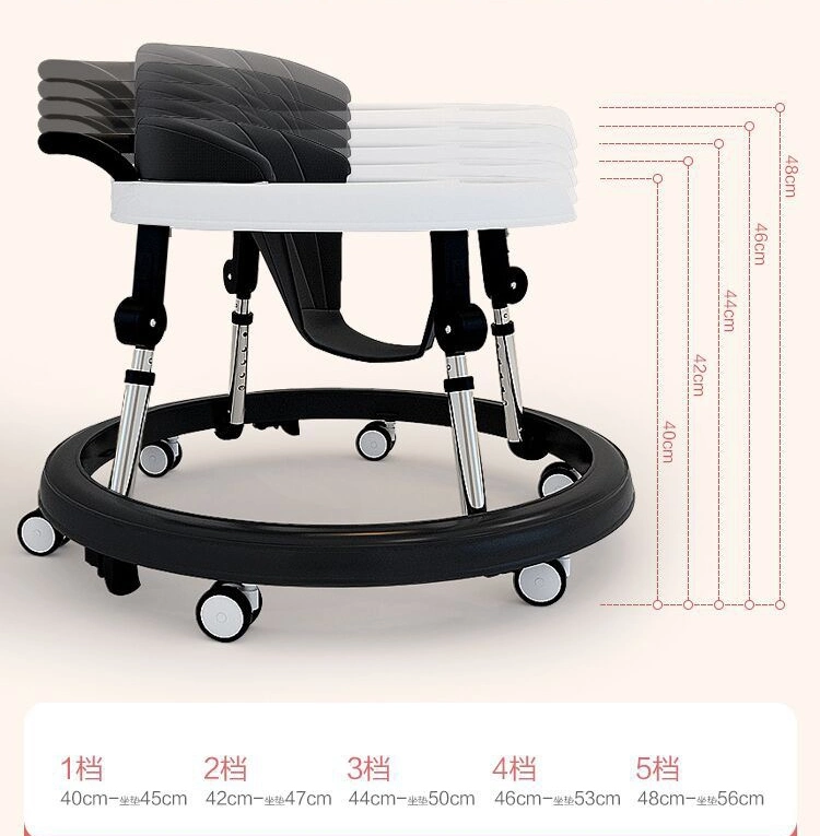 New Baby Walker Anti-Rollover Folding Baby Walker