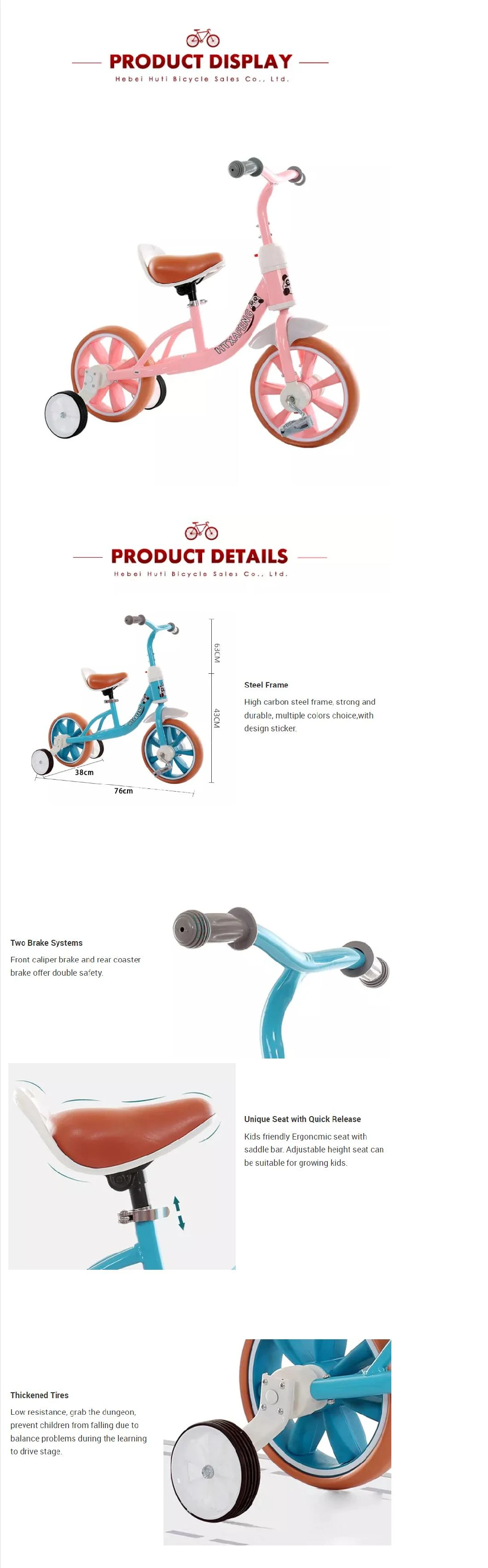 Tricycle Child Bike Foldable Baby Balance Bike 5-in-1 Children&prime; S Scooter Kids Walker for 1-6 Years Old