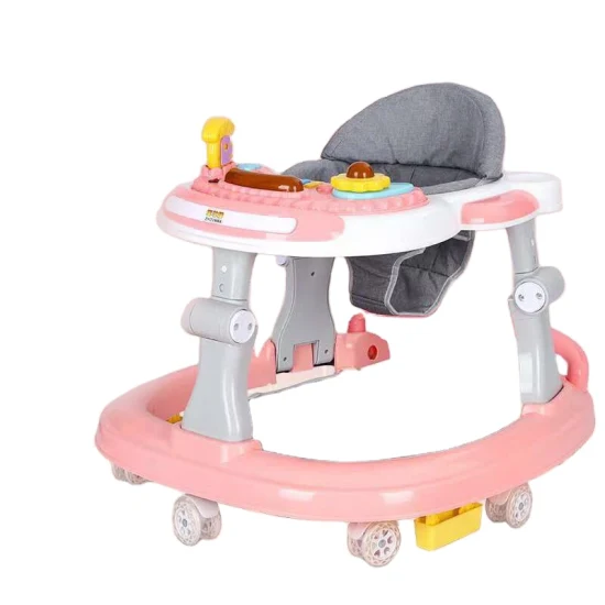 High Quality Toddler Walker Rocking Horse Baby Walking Toys Plastic Musical Baby Activity Walker/Anti-Rollover Hand Push Walker