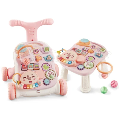 Unique Plastic Music Hand Push Baby Walker, Musical Multifunction Educational Children Actiivity Walker Toys