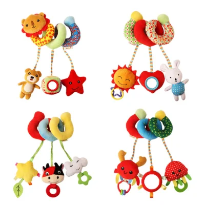 Car Seat Spiral Stroller Crib Cot Pram Baby Hanging Rattles Toys for Babies Boys and Girls