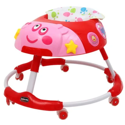 Easy Folding Baby Walker with Music Rubber Wheel Baby Walker